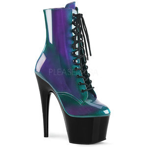Platform Lace Up High Heel Ankle Boots